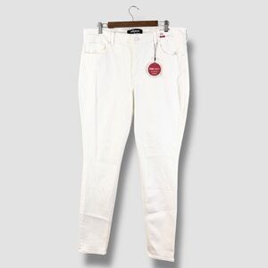 Express White High Rise Jeggings Size 16L Perfect Curves Stretch Classic Casual